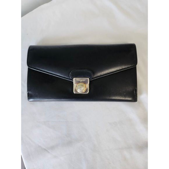 Salvatore Ferragamo Handbags - Salvatore Ferragamo Black Leather Wallet One Size